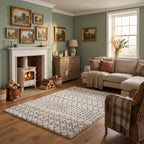 Moroccan Ivory Grey Shaggy Rug
