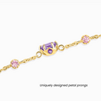 Pink Sapphire & Amethyst Bracelet in 18k Gold Vermeil
