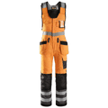 Snickers 0213 Hi-Vis One-Piece Holster Pocket Trousers, Class 2 Various Colours Hi-Vis Orange