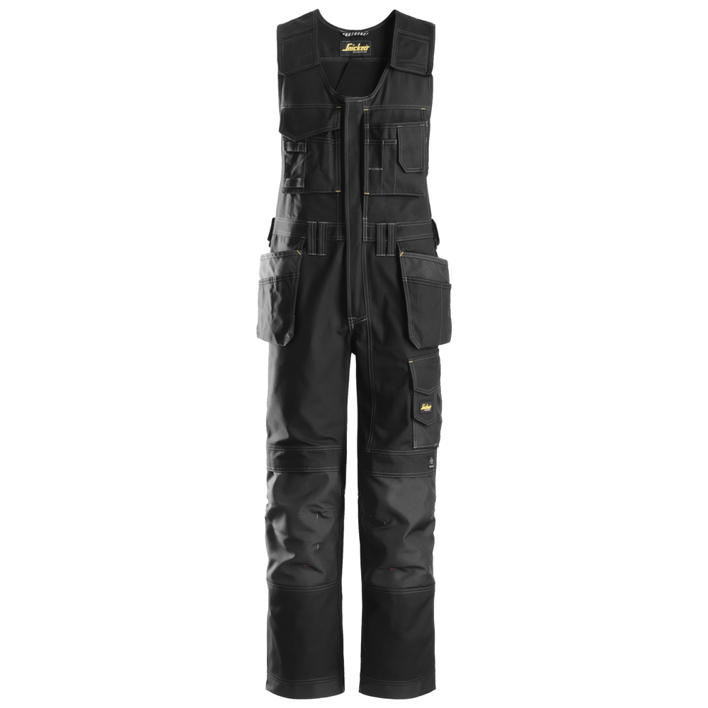Snickers 0214 Craftsmen One-Piece Holster Pocket Trousers, Canvas+ Various Colours Black