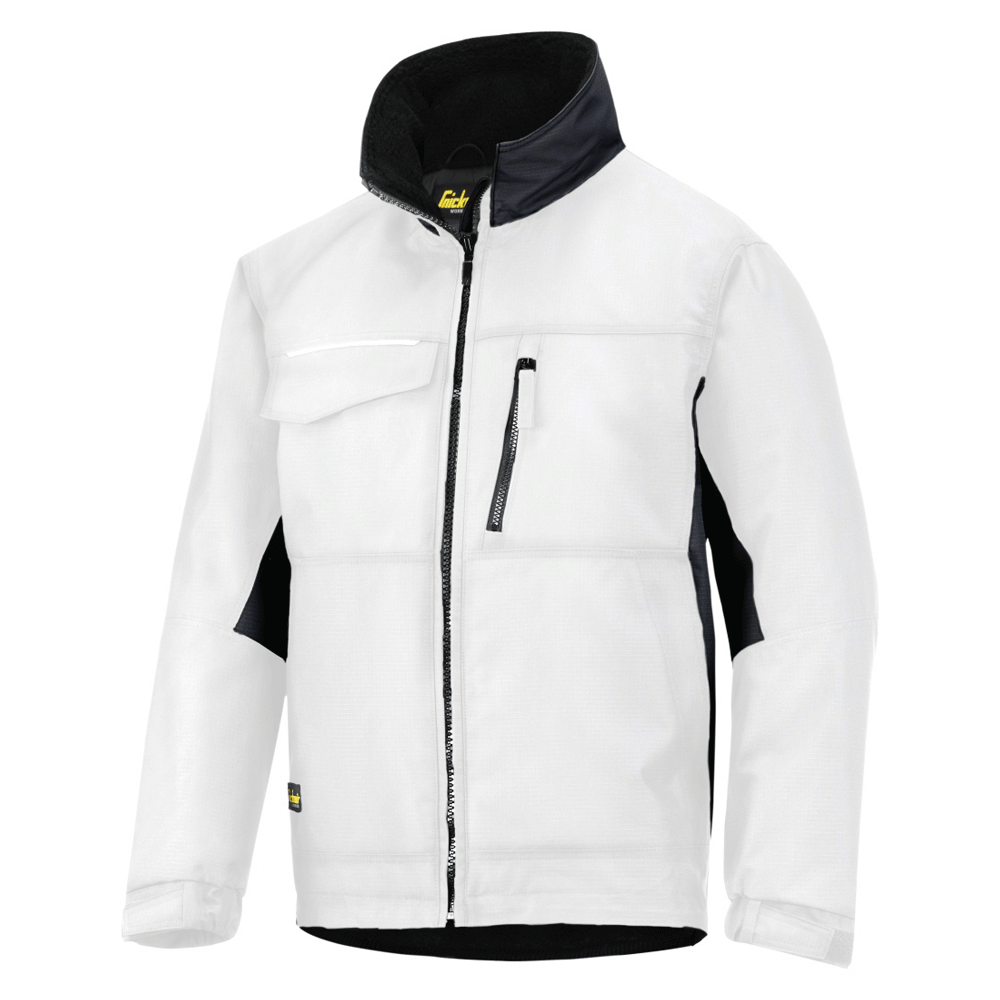 Snickers 1128 Craftsmen’s Winter Water Resistant Quilt Lined Rip-Stop Jacket White White