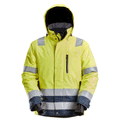 Snickers 1132 AllroundWork, Hi-Vis Class 3 Waterproof Insulated Jacket Yellow/Navy XS