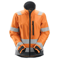 Snickers 1237 AllroundWork, Women’s Hi-Vis Softshell Jacket Class 2/3 Various Colours Orange Hi-Vis