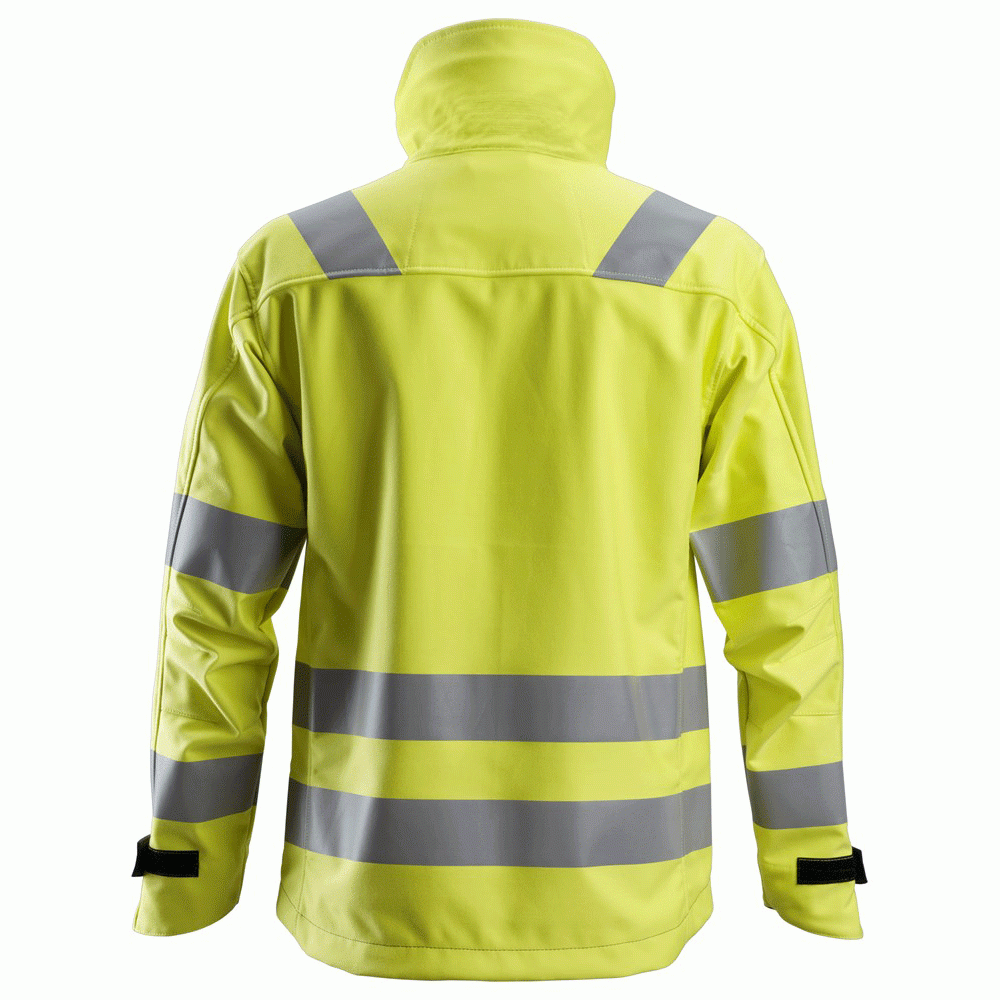 Snickers 1260 ProtecWork Hi-Vis Arc Protection Softshell Jacket Class 3 Yellow XL, Long