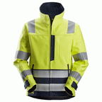 Snickers 1260 ProtecWork Hi-Vis Arc Protection Softshell Jacket Class 3 Hi-Vis Yellow Navy