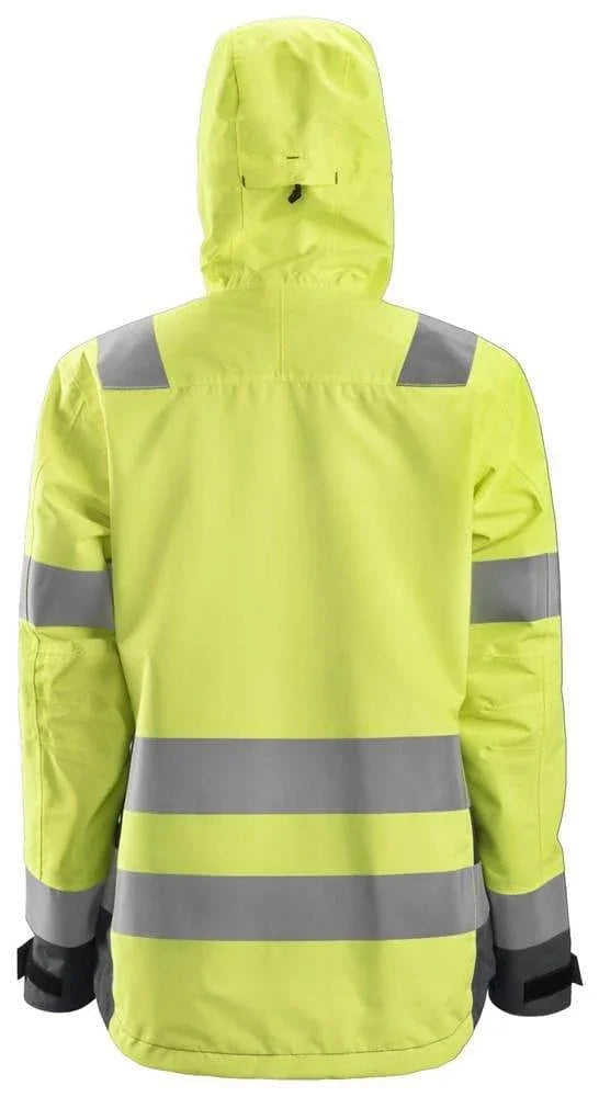 Snickers 1347 AllroundWork, Women’s Hi-Vis Waterproof Shell Jacket Class 2/3 Yellow Small