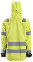 Snickers 1347 AllroundWork, Women’s Hi-Vis Waterproof Shell Jacket Class 2/3 Yellow Small