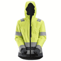 Snickers 1347 AllroundWork, Women’s Hi-Vis Waterproof Shell Jacket Class 2/3 Yellow Small