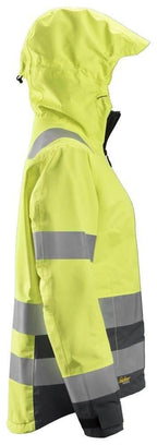 Snickers 1347 AllroundWork, Women’s Hi-Vis Waterproof Shell Jacket Class 2/3 Yellow Small