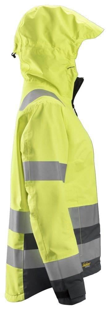Snickers 1347 AllroundWork, Women’s Hi-Vis Waterproof Shell Jacket Class 2/3 Yellow Small