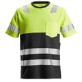 Snickers 2534 AllroundWork, Hi-Vis T-Shirt CL 1 Various Colours Yellow Black