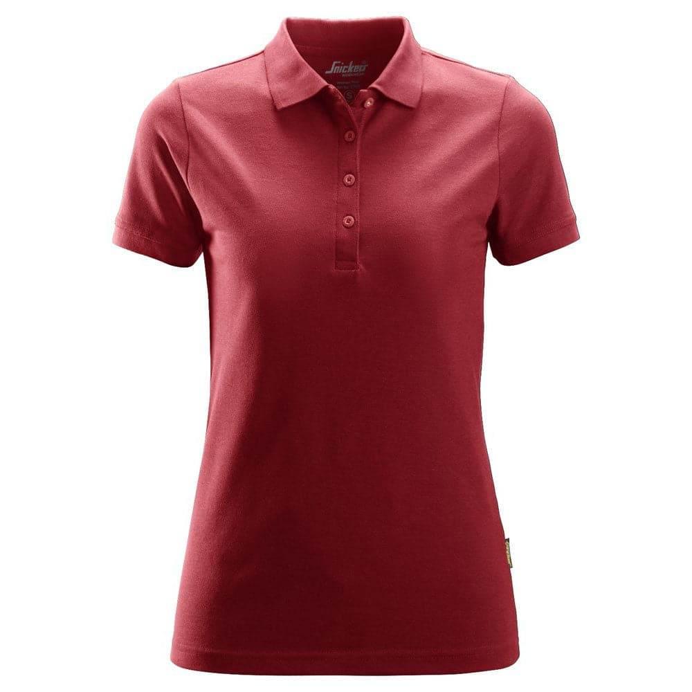 Snickers 2702 Womens Ladies Work Polo Shirt T-Shirt Chilli Red