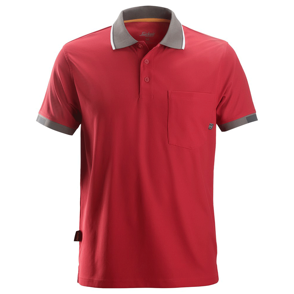 Snickers 2724 AllroundWork 37.5® Tech Polo Shirt Various Colours Chilli Red