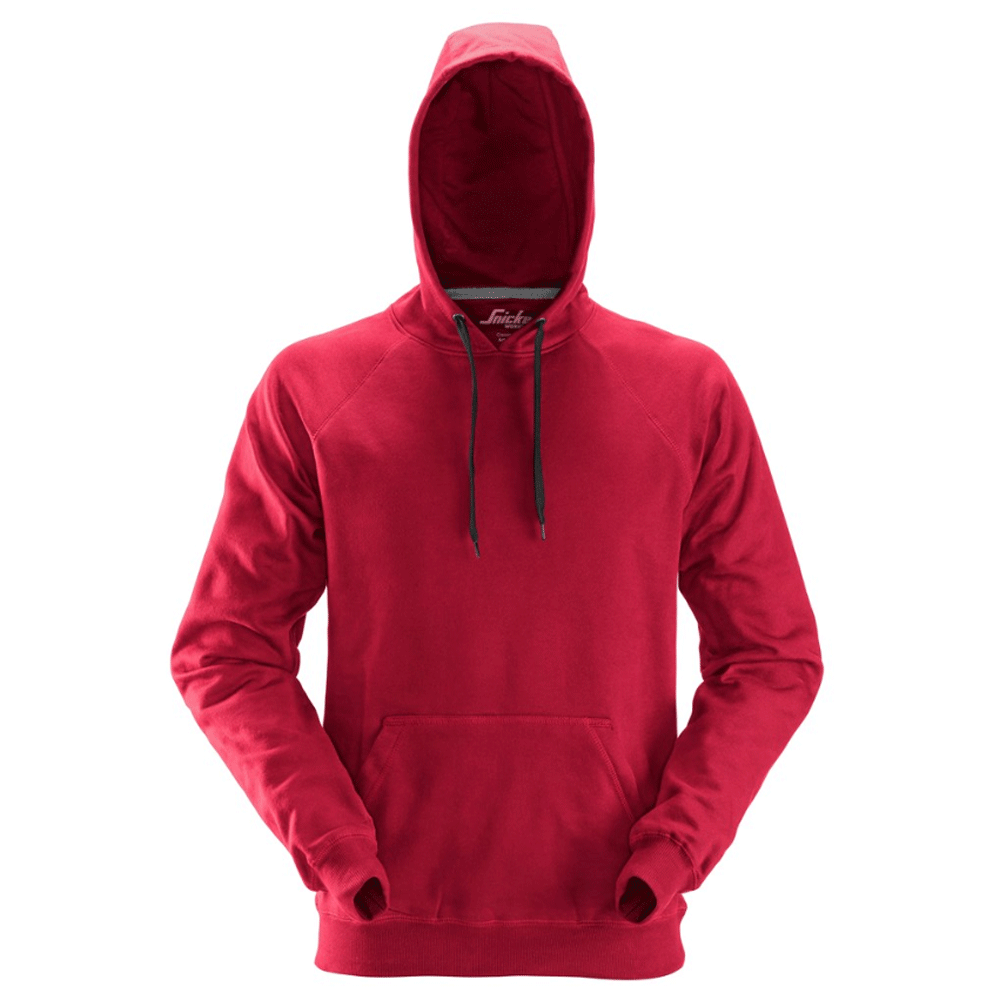 Snickers 2800 Cotton Rich Work Hoody Sweatshirt Various Colours Chilli Red