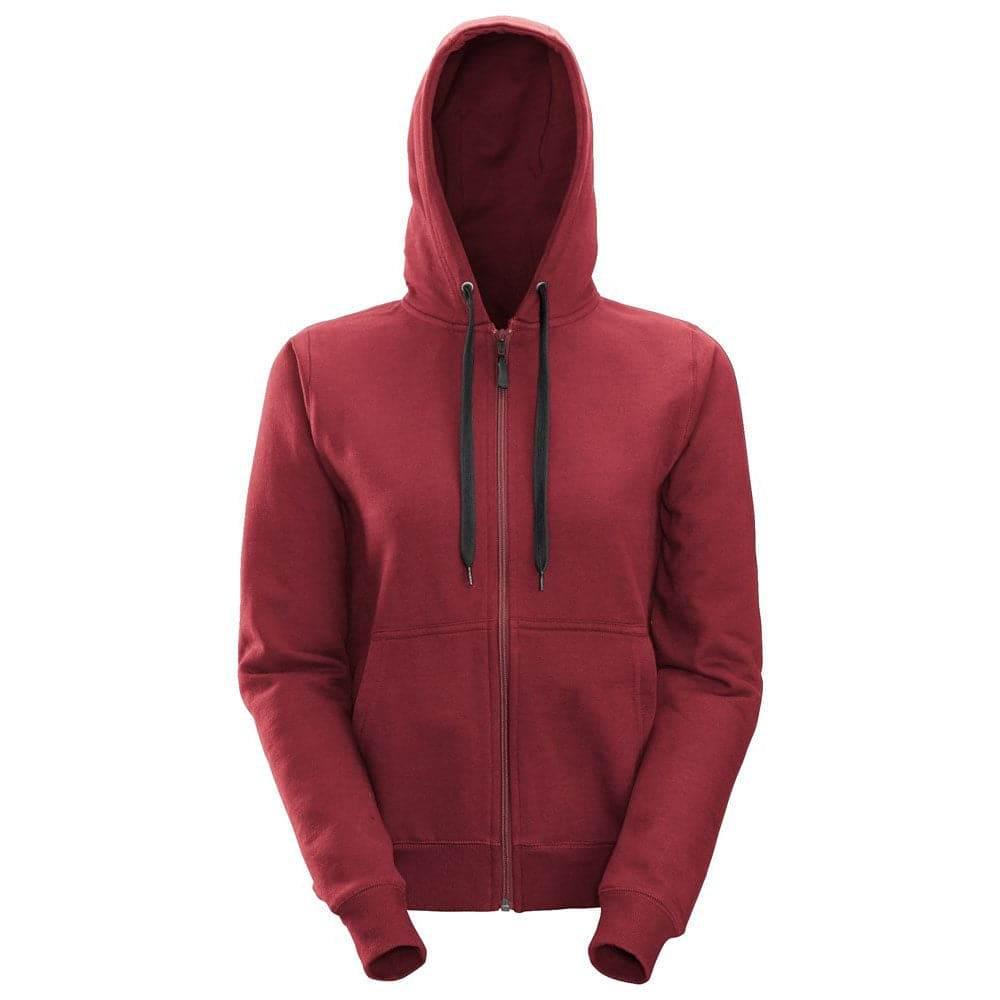 Snickers 2806 Womens Ladies Full Zip Brushed Lining Hoodie Chilli Red