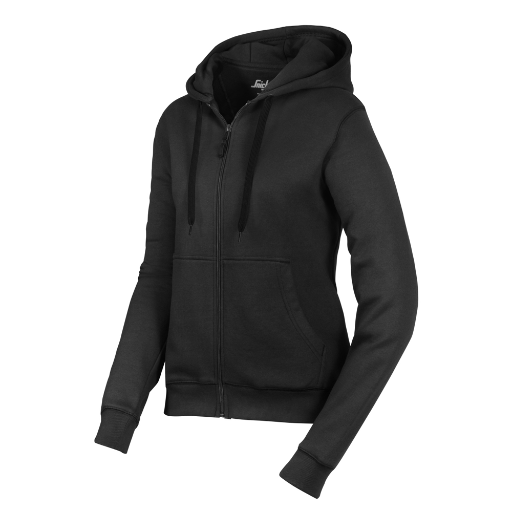Snickers 2806 Womens Ladies Full Zip Brushed Lining Hoodie Black