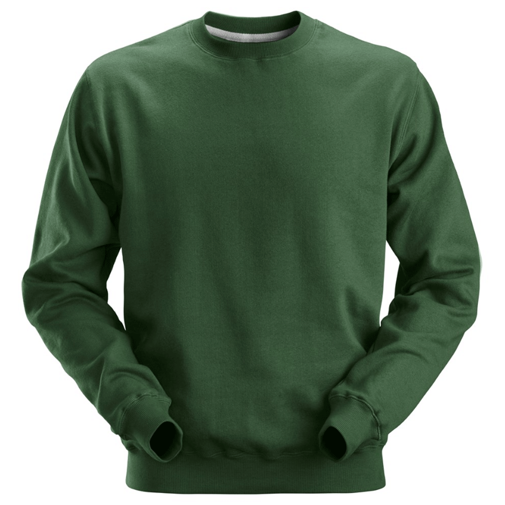 Snickers 2810 Plain Crew Neck Sweatshirt Jumper Various Colours Forest Green