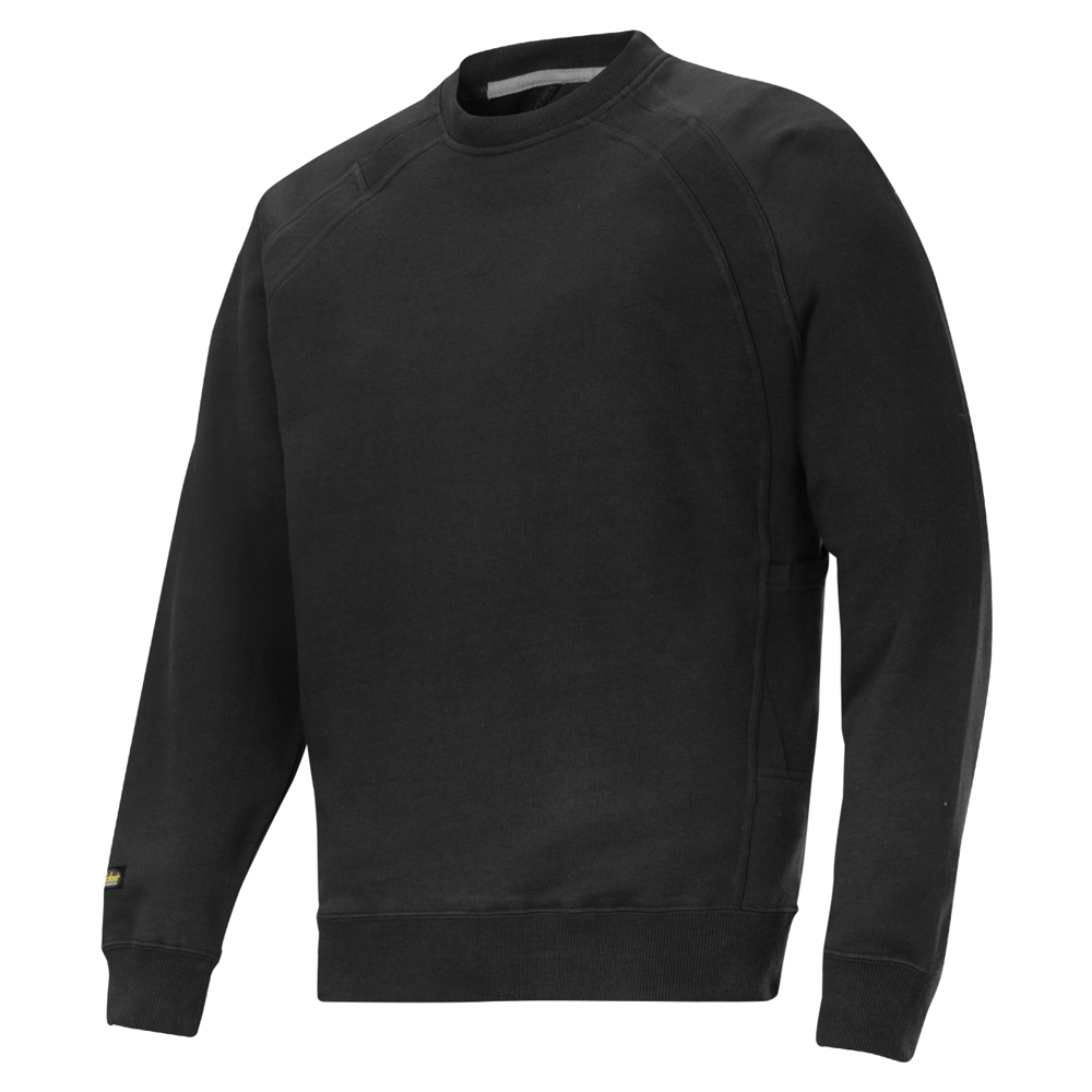 Snickers 2812 Crew Neck Work Sweatshirt With MultiPockets™ Various Colours Black