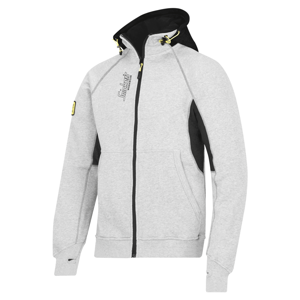 Snickers 2816 Full Zip Hooded Work Sweatshirt Logo Various Colours Grey