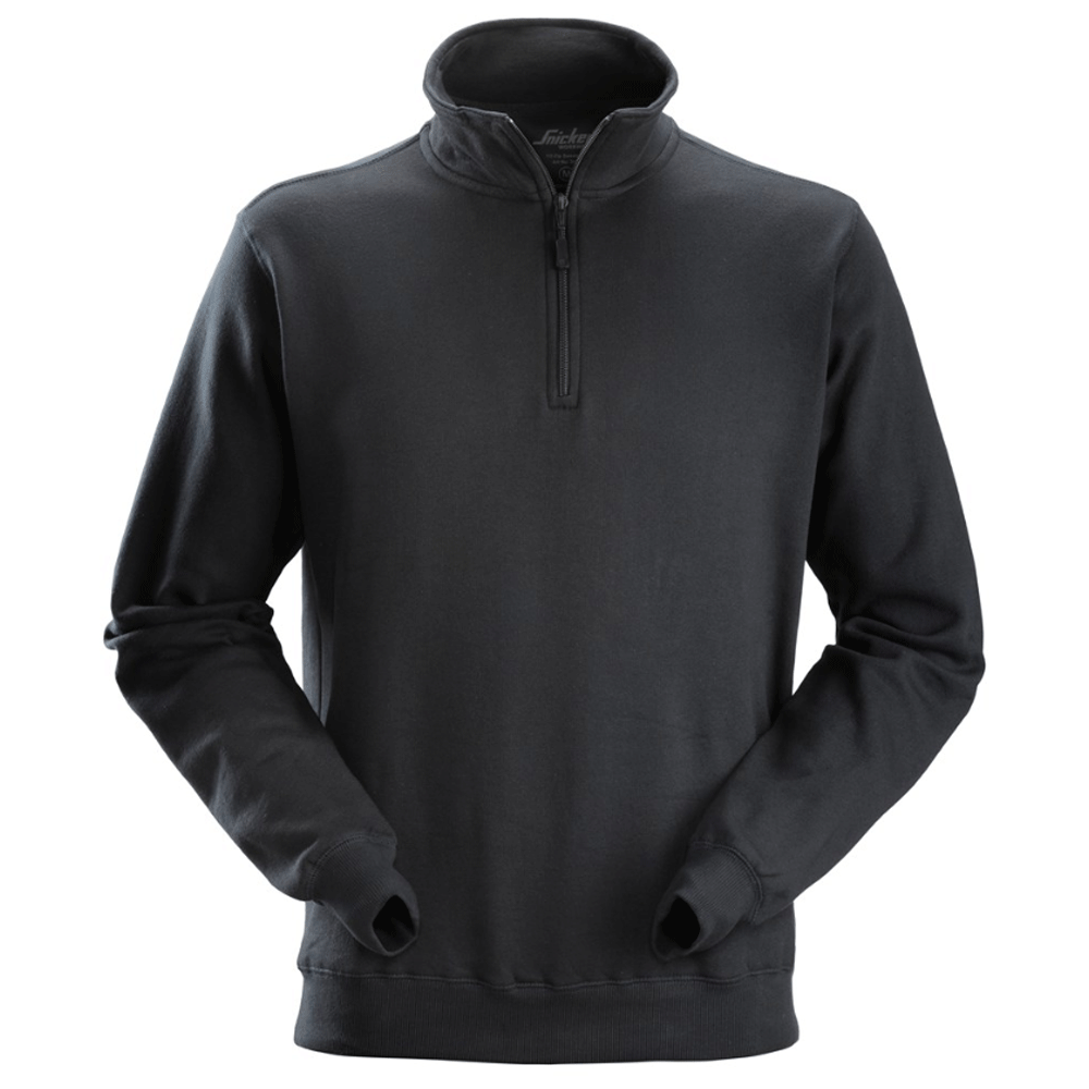 Snickers 2818 ½ Zip Work Sweatshirt Various Colours Black