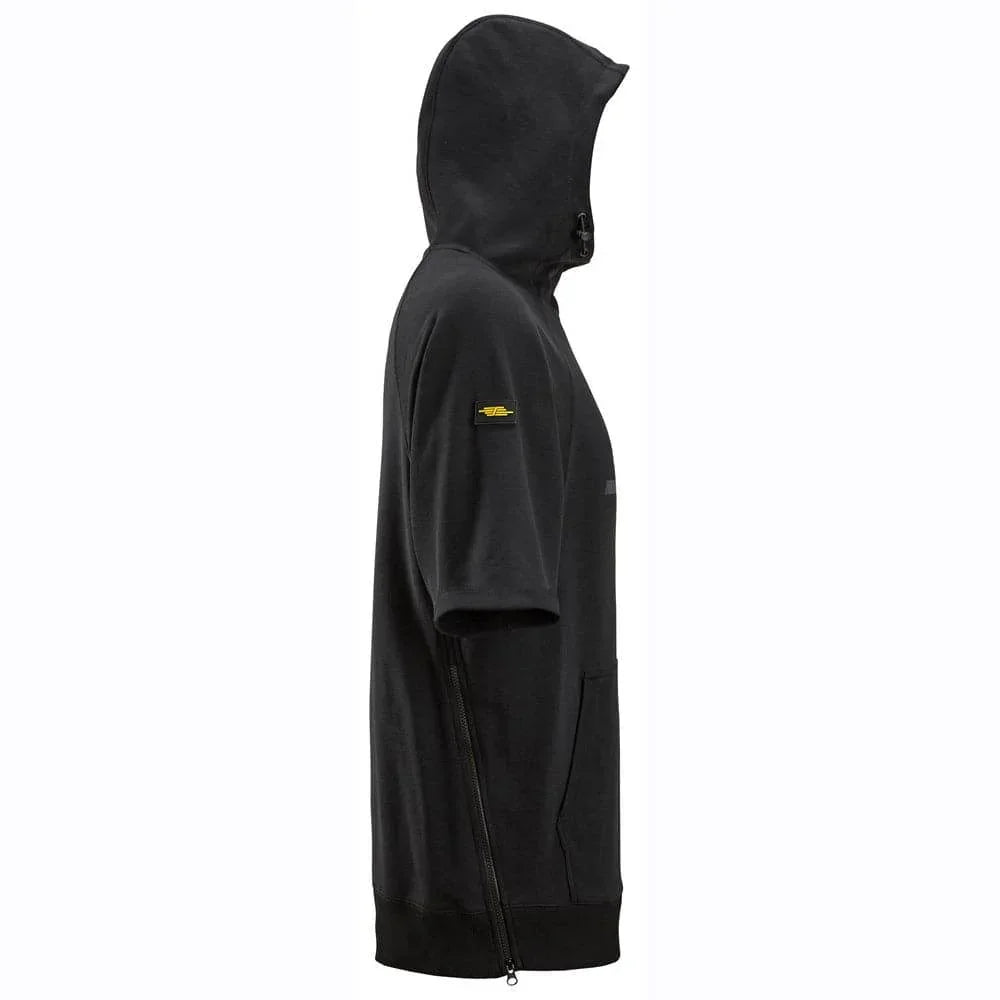 Snickers 2850 Logo Short Sleeve Hoodie Sweatshirt
