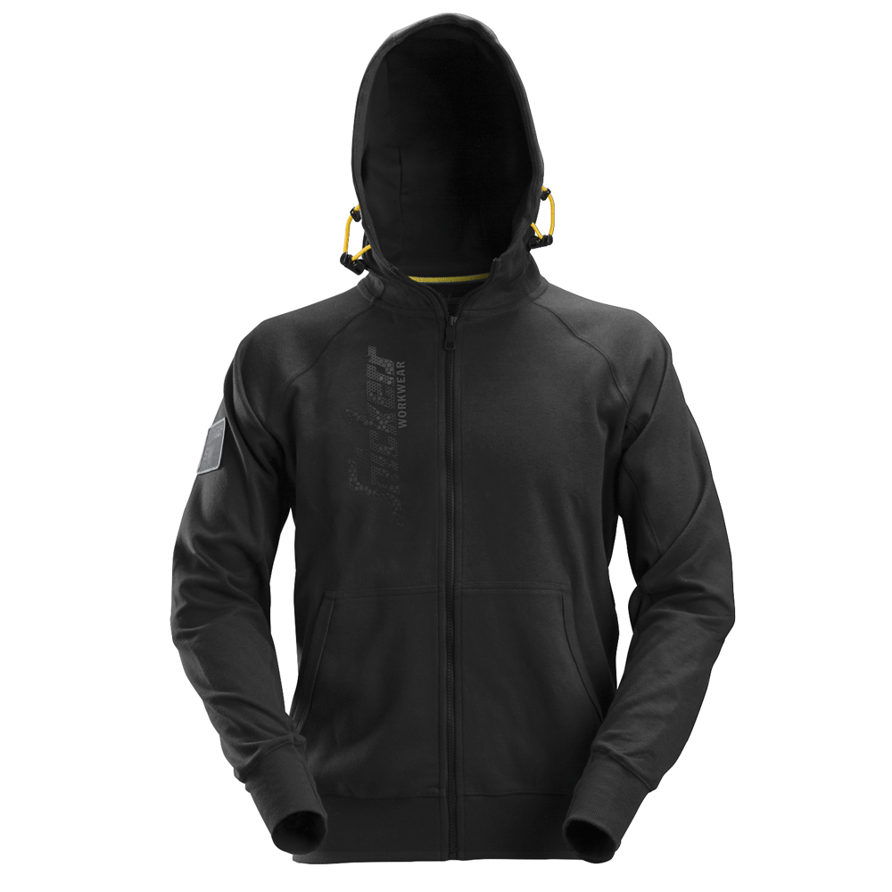 Snickers 2880 Logo FZ Zip Up Hoodie Various Colours Black