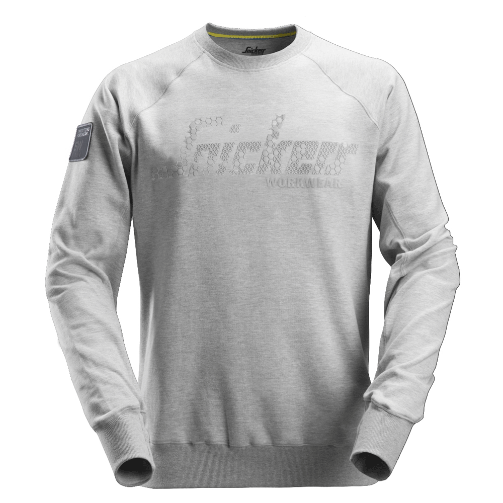 Snickers 2882 Logo Sweatshirt Various Colours Light Grey Melange