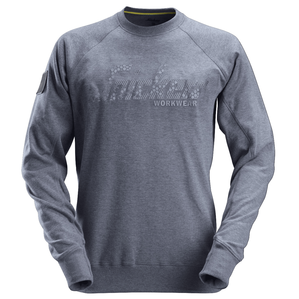 Snickers 2882 Logo Sweatshirt Various Colours Dark Blue Melange