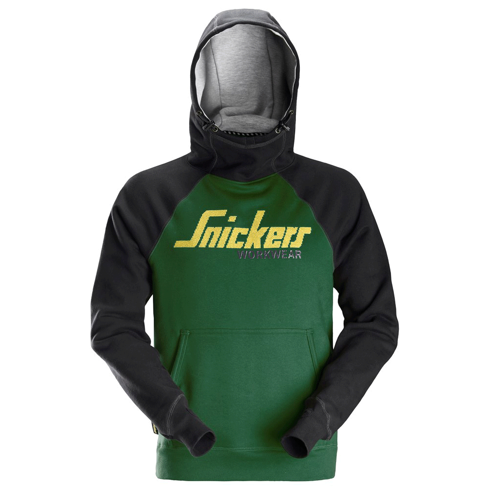 Snickers 2889 Logo Work Hoodie Various Colours Forest Green Black