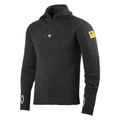 Snickers 2905 ½-Zip Wool Sweater Jumper Dark Grey Melange
