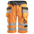Snickers 3033 Hi-Vis Holster Pocket Shorts, Class 1 Various Colours Hi-Vis Orange