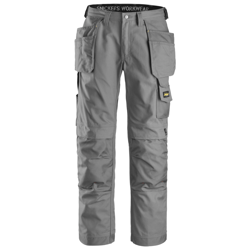 Snickers 3214 Craftsmen Holster Pocket Trousers, Canvas+ Grey Waist 30"- Leg 30"- Snickers Size: 84