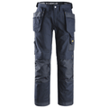 Snickers 3214 Craftsmen Holster Pocket Trousers, Canvas+ Navy Blue Waist 30"- Leg 32"- Snickers Size: 44