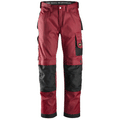 Snickers 3312 Craftsmen Trousers, DuraTwill Chilli Red/Black 36" Waist 32" Leg - Snickers Size 52