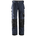 Snickers 3313 Craftsmen Trousers, Rip-Stop Navy Blue/Black Waist 30"- Leg 32"- Snickers Size: 44