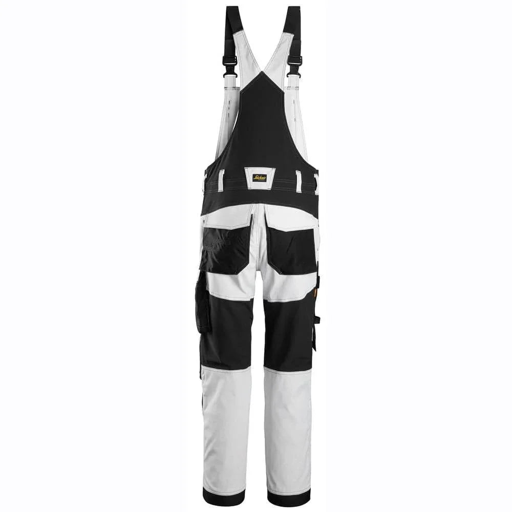 Snickers 6051 AllroundWork Stretch Bib & Brace Trousers White