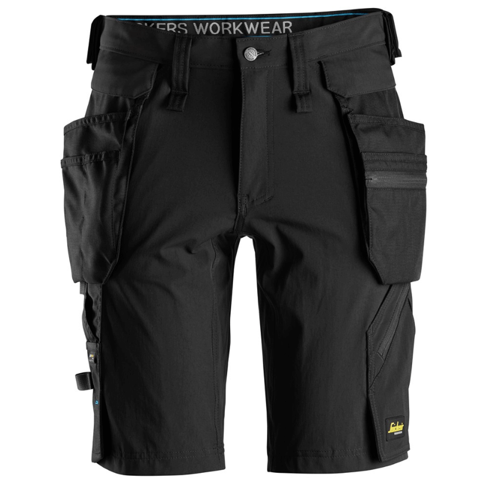Snickers 6108 LiteWork, Detachable Holster Pockets Work Shorts Black, 31" Waist-Snickers 46