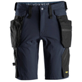 Snickers 6108 LiteWork, Detachable Holster Pockets Work Shorts Navy Blue/Black, 33" Waist-Snickers 48