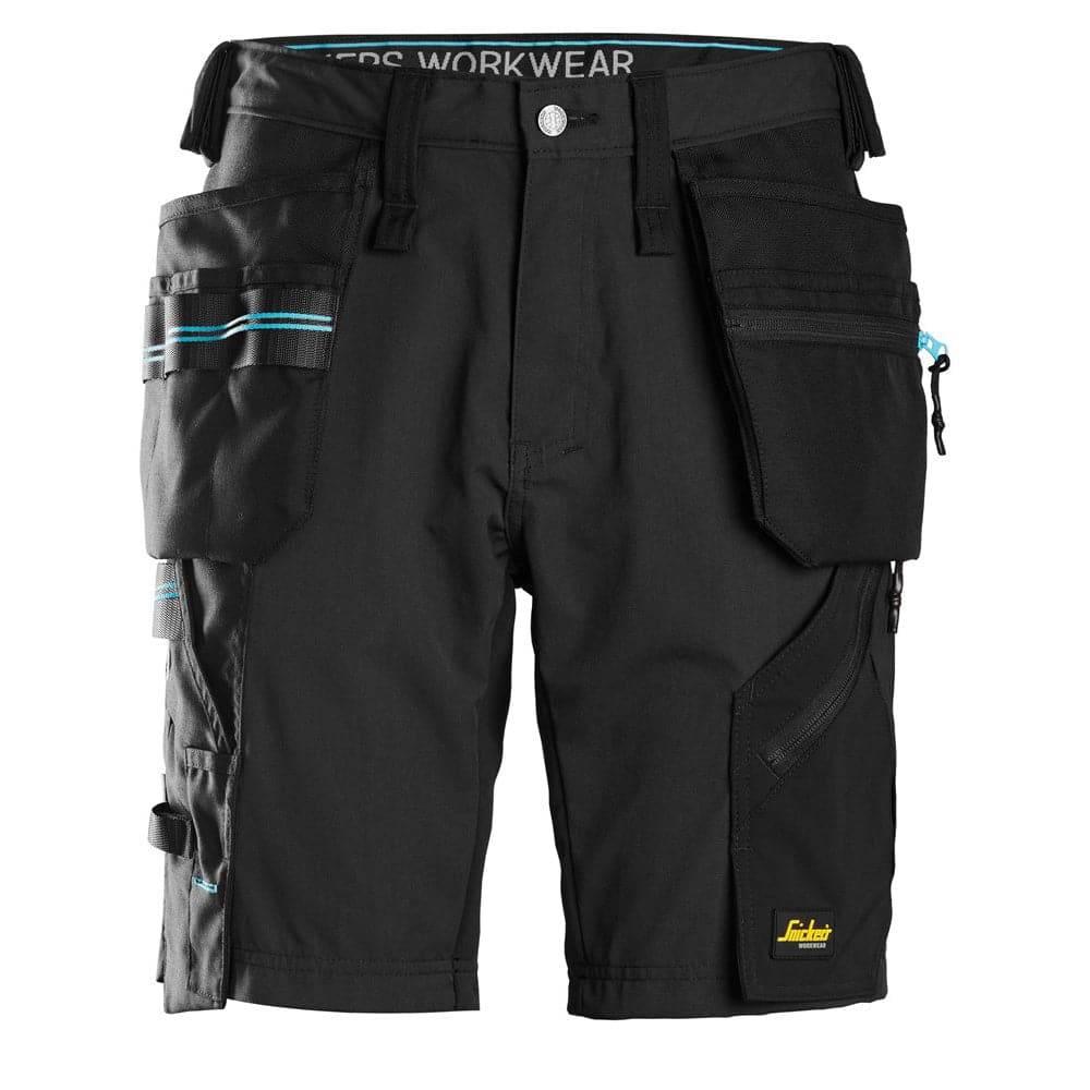 Snickers 6110 LiteWork, 37.5® Work Shorts Holster Pockets Black