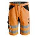 Snickers 6132 LiteWork Hi-Vis Shorts+ Class 1 Various Colours Hi-Vis Orange Black