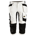 Snickers 6142 AllroundWork, Stretch Kneepad Holster Pockets Pirate Trousers White/Black, 33" Waist-Snickers 46