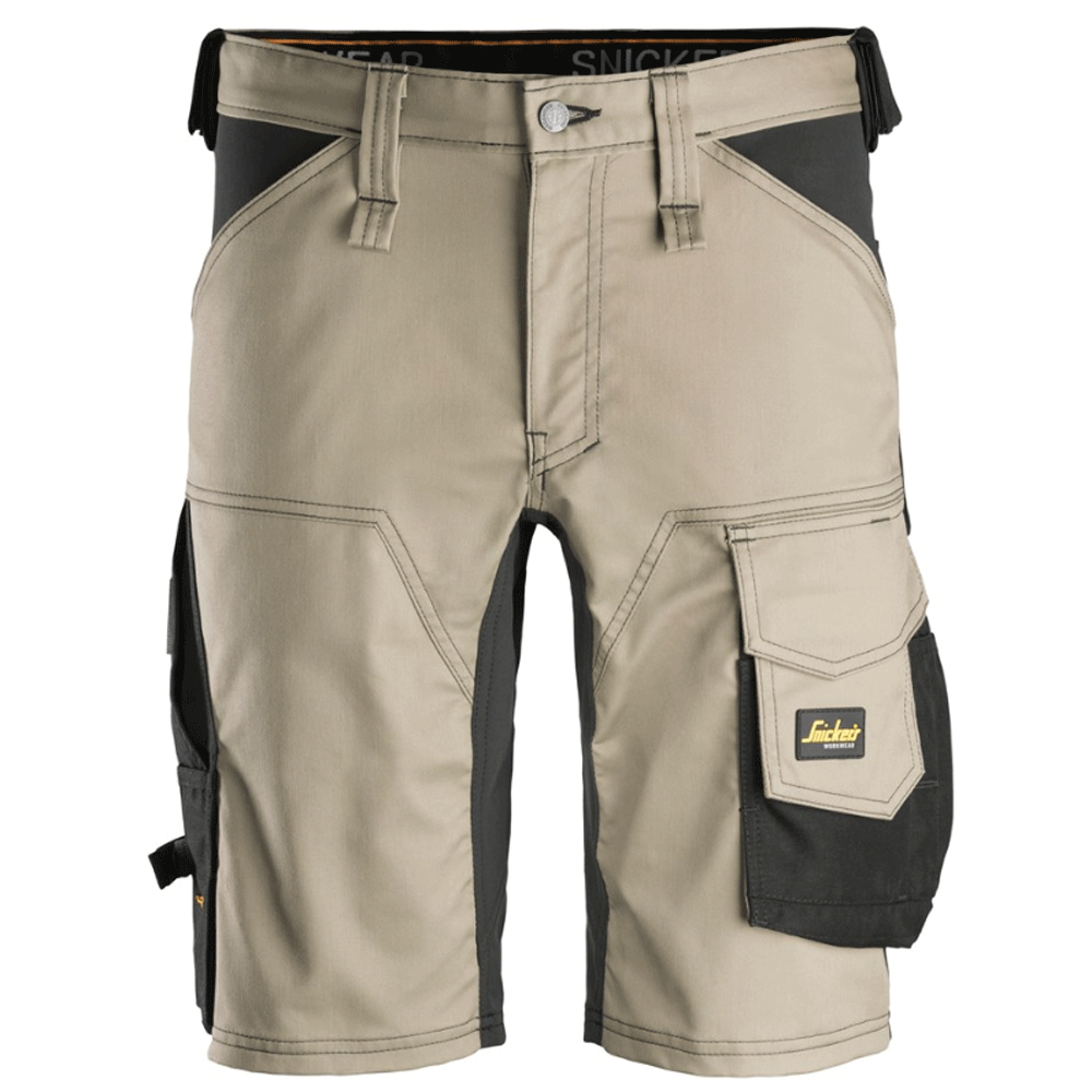 Snickers 6143 AllroundWork Stretch Shorts Khaki Black