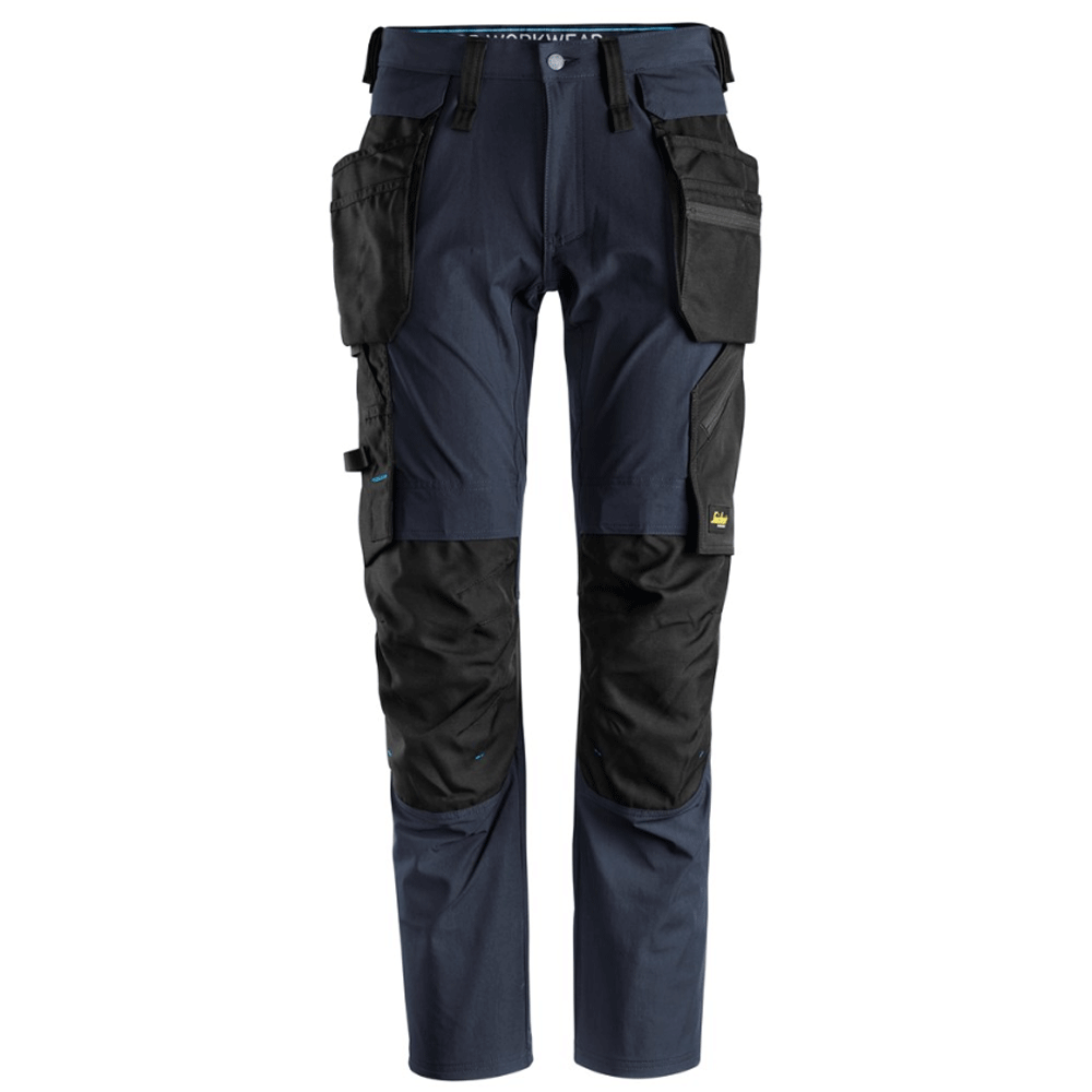 Snickers 6208 LiteWork, Detachable Holster Pocket Kneepad Work Trousers Navy Blue - 33" Waist, 35" Leg - Snickers Size 148