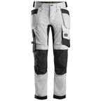 Snickers 6241 AllroundWork, Stretch Work Knee Pad Trousers Holster Pockets White/Black White Black