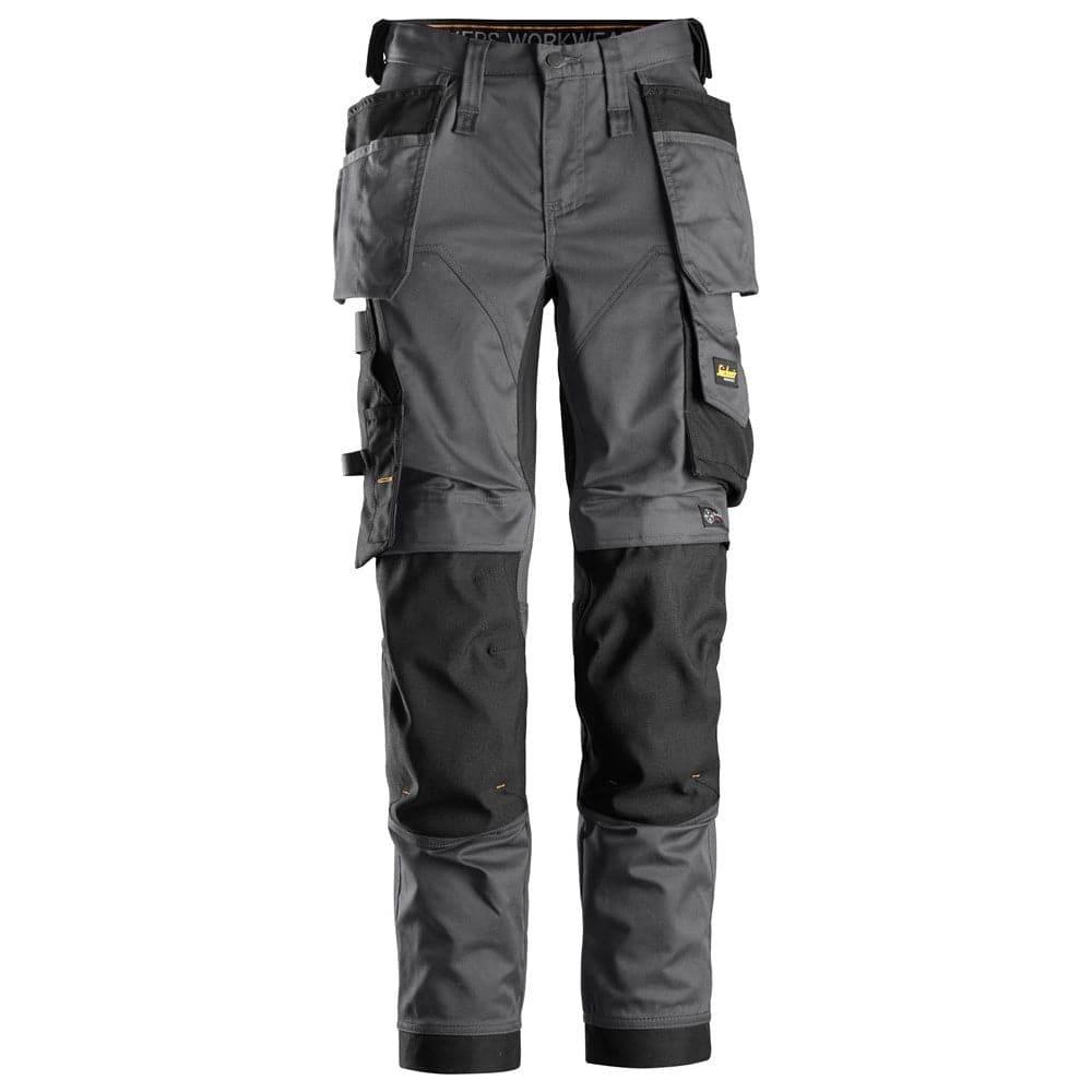Snickers 6247 AllroundWork, Womens Holster Pockets Stretch Trousers Steel Grey Black