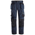 Snickers 6251 AllroundWork, Stretch Loose Fit Holster Pocket Work Trousers Navy Blue/Black, 30" Waist 30" Leg-Snickers 88