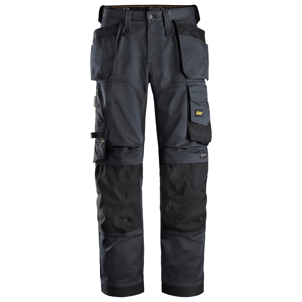Snickers 6251 AllroundWork, Stretch Loose Fit Holster Pocket Work Trousers Steel Grey 31" Waist, 30" Leg - Snickers Size 92