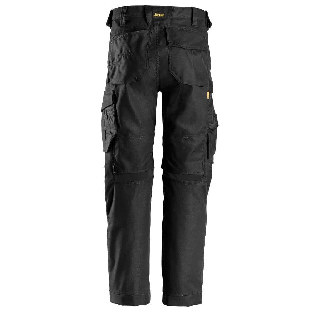 Snickers 6324 AllroundWork, Canvas+ Stretch Work Trousers+ Black