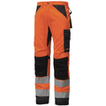 Snickers 6331 AllroundWork, Hi-Vis Work Trousers+ CL2 Orange/Grey 31" Waist - 32" Leg - Snickers Size 46
