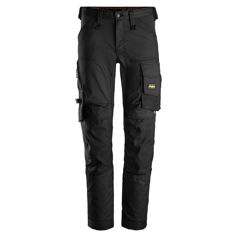 Snickers 6341 AllroundWork Stretch Kneepad Trousers Black 156 (39" Waist, 35" Leg)